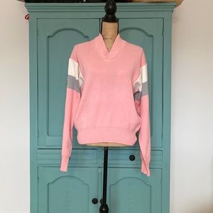 VTG Obermeyer Pink Ladies Ski Sweater. Large. Made in Hong Kong.